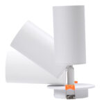GloboStar® LEO 60351 Χωνευτό Κινούμενο Στρόγγυλο Φωτιστικό Σποτ Αλουμινίου με Ντουί GU10 AC 220-240V IP20 Φ9 x Υ17cm - Λευκό - 5 Years Warranty - Image 3