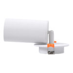 GloboStar® LEO 60351 Χωνευτό Κινούμενο Στρόγγυλο Φωτιστικό Σποτ Αλουμινίου με Ντουί GU10 AC 220-240V IP20 Φ9 x Υ17cm - Λευκό - 5 Years Warranty - Image 4