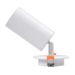 GloboStar® LEO 60351 Χωνευτό Κινούμενο Στρόγγυλο Φωτιστικό Σποτ Αλουμινίου με Ντουί GU10 AC 220-240V IP20 Φ9 x Υ17cm - Λευκό - 5 Years Warranty - Image 5