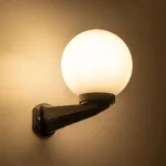 GLOBOSTAR® AGROS 61592 Φωτιστικό Τοίχου - Απλίκα Κήπου με Ντουί 1 x E27 AC 220-240V Αδιάβροχο IP65 - Λευκό & Μάυρο - Μ20 x Π20 x Υ30cm - Image 3