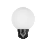 GLOBOSTAR® AGROS 61592 Φωτιστικό Τοίχου - Απλίκα Κήπου με Ντουί 1 x E27 AC 220-240V Αδιάβροχο IP65 - Λευκό & Μάυρο - Μ20 x Π20 x Υ30cm - Image 4