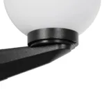GLOBOSTAR® AGROS 61592 Φωτιστικό Τοίχου - Απλίκα Κήπου με Ντουί 1 x E27 AC 220-240V Αδιάβροχο IP65 - Λευκό & Μάυρο - Μ20 x Π20 x Υ30cm - Image 6