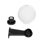 GLOBOSTAR® AGROS 61592 Φωτιστικό Τοίχου - Απλίκα Κήπου με Ντουί 1 x E27 AC 220-240V Αδιάβροχο IP65 - Λευκό & Μάυρο - Μ20 x Π20 x Υ30cm - Image 7