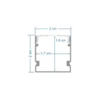 GLOBOSTAR® ALP-LINEAR GLOWTRACK 61797-3M Επιφανειακό Προφίλ Αλουμινίου με Λευκό Γαλακτερό Πατητό Κάλυμμα για Ταινίες LED IP20 - Μαύρο Ματ - Μ300 x Π2 x Υ2cm - Πακέτο 5 Τεμαχίων - Image 7