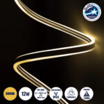 GloboStar® 70482 DOUBLE-SIDED 120°+120° Degree Neon Flex Epistar LED SMD 2835 1m 12W/m 120LED/m 1080lm/m 120°+120° DC 24V Αδιάβροχη IP68 Θερμό Λευκό 3000K Dimmable