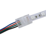 GloboStar® 70688 Ενωτικός Σύνδεσμος για Πολύχρωμη Ταινία LED RGB 10mm 4 PIN σε Καλώδιο Τροφοδοσίας Ατερμάτιστο 4 PIN Μ2.1 x Π1.3 x Υ0.7cm Διάφανο - Image 4