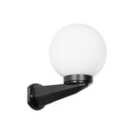GLOBOSTAR® AGROS 61592 Φωτιστικό Τοίχου - Απλίκα Κήπου με Ντουί 1 x E27 AC 220-240V Αδιάβροχο IP65 - Λευκό & Μάυρο - Μ20 x Π20 x Υ30cm - Image 2