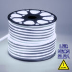 GloboStar® 70560 OVALE 120° Degree Neon Flex Epistar LED SMD 2835 1m 12W/m 120LED/m 1200lm/m 120° DC 24V Αδιάβροχη IP68 Ψυχρό Λευκό 6000K Dimmable - Image 2