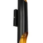 GloboStar® CHARME 01302 Μοντέρνο Επιτοίχιο Φωτιστικό Απλίκα Up / Down Δίφωτο 2 x E27 IP20 Μαύρο & Χρυσό Μέταλλο - Μ8 x Π6 x Υ40cm - Image 6