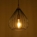 GloboStar® RADIARO 201-0015 Vintage Κρεμαστό Φωτιστικό Πλέγμα Μονόφωτο 1 x E27 IP20 Μαύρο Μέταλλο - Μ26 x Π26 x Υ35cm - Image 3
