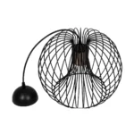 GloboStar® GLOWIA 201-0032 Μοντέρνο Κρεμαστό Φωτιστικό Πλέγμα Μονόφωτο 1 x E27 IP20 Μαύρο Μέταλλο - Μ32 x Π32 x Υ24cm - Image 11