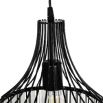 GloboStar® LUMAON 201-0081 Vintage Κρεμαστό Φωτιστικό Πλέγμα Μονόφωτο 1 x E27 IP20 Μαύρο Μέταλλο με Διάφανο Κρύσταλλο - Μ27 x Π27 x Υ37cm - Image 9