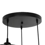 GloboStar® FLAREX 201-0084 Vintage Κρεμαστό Φωτιστικό Πλέγμα Τρίφωτο 3 x E27 IP20 Μαύρο Μέταλλο με Κρυστάλλους - Μ40 x Π40 x Υ50cm - Image 9
