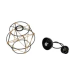 GloboStar® SOLON 201-0088 Vintage Κρεμαστό Φωτιστικό Πλέγμα Μονόφωτο 1 x E27 IP20 Μαύρο Μέταλλο με Μπεζ Σχοινί - Μ22 x Π22 x Υ27cm - Image 10