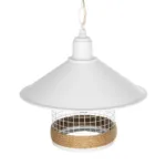 GloboStar® GLORA 201-0089 Vintage Κρεμαστό Φωτιστικό Καμπάνα Μονόφωτο 1 x E27 IP20 Λευκο Μέταλλο με Μπεζ Σχοινί - Μ30 x Π30 x Υ29cm - Image 7