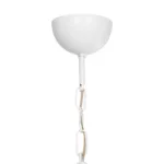 GloboStar® GLORA 201-0089 Vintage Κρεμαστό Φωτιστικό Καμπάνα Μονόφωτο 1 x E27 IP20 Λευκο Μέταλλο με Μπεζ Σχοινί - Μ30 x Π30 x Υ29cm - Image 10