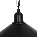 GloboStar® GLORA 201-0090 Vintage Κρεμαστό Φωτιστικό Καμπάνα Μονόφωτο 1 x E27 IP20 Μαύρο Μέταλλο με Μπεζ Σχοινί - Μ30 x Π30 x Υ29cm - Image 9