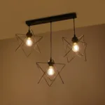 GloboStar® GLIND Vintage 201-0092 Κρεμαστό Φωτιστικό Ράγα Τρίφωτο 3 x E27 IP20 Μαύρο Μέταλλο - Μ67 x Π24 x Υ55cm - Image 3