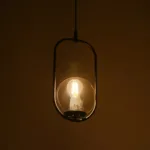 GloboStar® ZENITH 201-0093 Vintage Κρεμαστό Φωτιστικό Οροφής Μπάλα Μονόφωτο 1 x E27 IP20 Μαύρο Μέταλλο με Μελί Γυαλί - Μ18 x Π15 x Υ38cm - Image 3