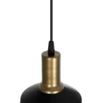 GloboStar® RADIANT 201-0097 Vintage Κρεμαστό Φωτιστικό Πλέγμα Τρίφωτο 3 x E27 IP20 Μαύρο & Χρυσό Μέταλλο - Μ38 x Π38 x Υ50cm - Image 9