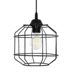 GloboStar® RAYNO 201-0108 Vintage Κρεμαστό Φωτιστικό Πλέγμα Τρίφωτο 3 x E27 IP20 Μαύρο Μέταλλο - Μ42 x Π42 x Υ60cm - Image 7