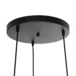 GloboStar® RAYNO 201-0108 Vintage Κρεμαστό Φωτιστικό Πλέγμα Τρίφωτο 3 x E27 IP20 Μαύρο Μέταλλο - Μ42 x Π42 x Υ60cm - Image 8