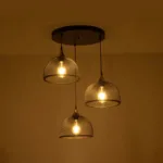 GloboStar® FLICKA 201-0113 Vintage Κρεμαστό Φωτιστικό Πλέγμα Τρίφωτο 3 x E27 IP20 Μαύρο Μέταλλο - Μ55 x Π55 x Υ65cm - Image 3