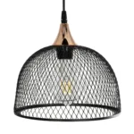 GloboStar® FLICKA 201-0113 Vintage Κρεμαστό Φωτιστικό Πλέγμα Τρίφωτο 3 x E27 IP20 Μαύρο Μέταλλο - Μ55 x Π55 x Υ65cm - Image 7