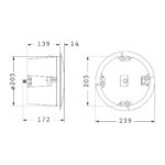 GLOBOSTAR® FDB C600T 98012 Χωνευτό Παθητικό Ηχείο Εγκαταστάσεων με Μετασχηματιστή 100V & 8Ω - 40W RMS (80W Peak) - 1 x 6" Inches LF & 1 x 1" Inches HF - IP20 - Λευκό - Μ23.9 x Π23.9x Υ17.2cm / Q20.5 x 13.9cm - 2 Χρόνια Εγγύηση - Image 10